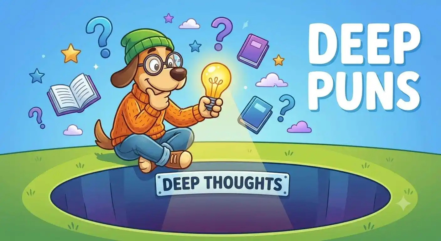 Funny deep thinking character