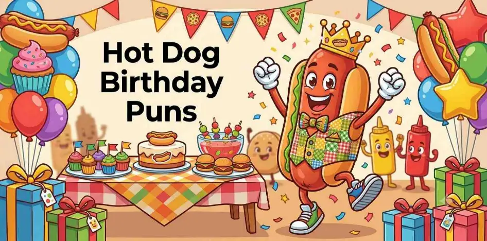 Hot Dog Birthday Puns    
