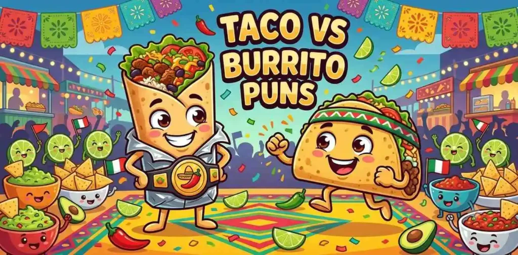 Taco Vs Burrito Puns   
