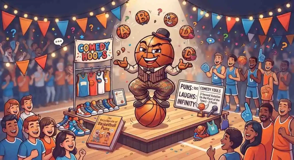 Basketball enjoying clever wordplay