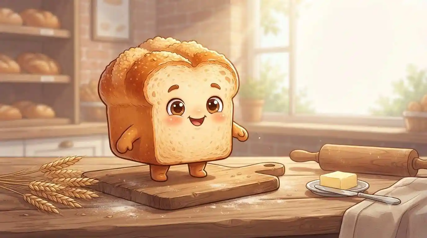 Happy bread smiling
