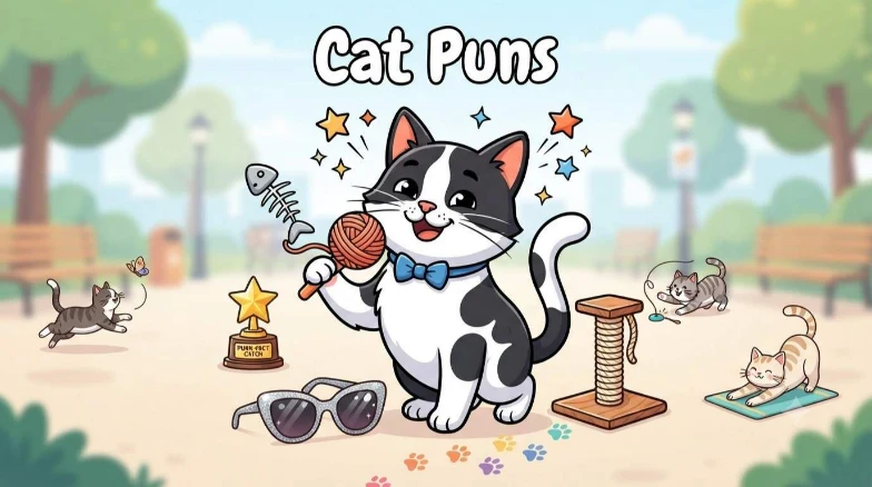Funny Cat Making Puns