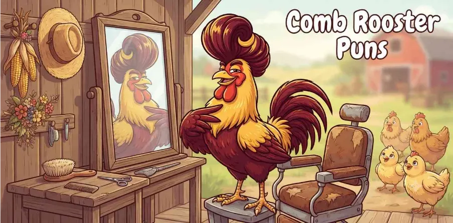Stylish Rooster With Comb