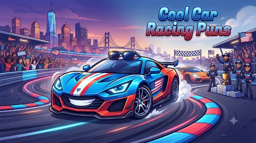 Cool Car Racing Puns 