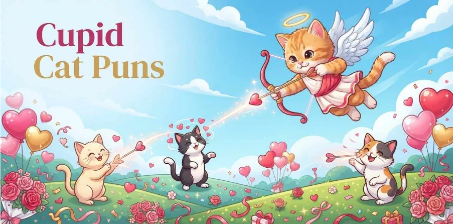 Cupid Cat Puns      
