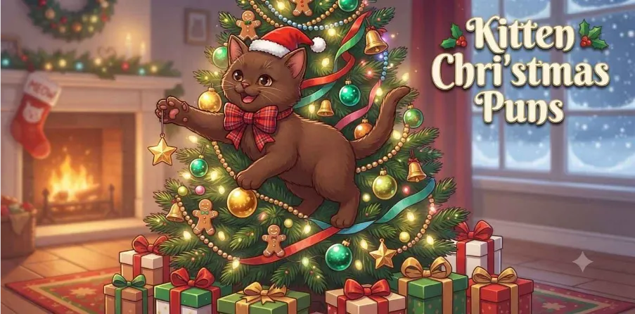 Kitten Christmas Puns   