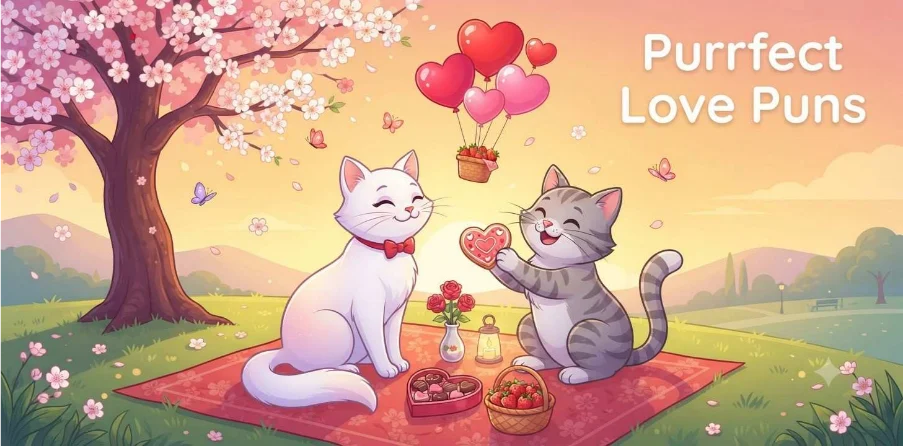 Purrfect Love Puns           