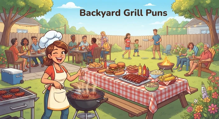 Backyard Grill Puns   