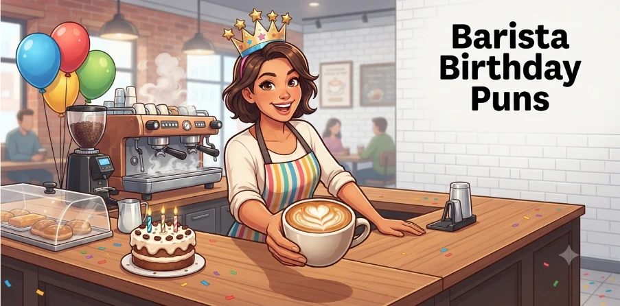 Barista Birthday Puns       