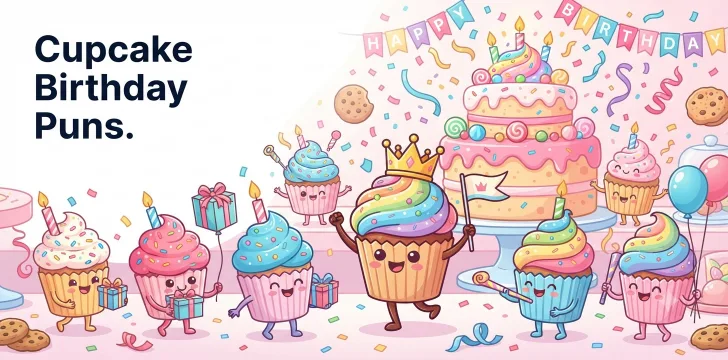Cupcake Birthday Puns   