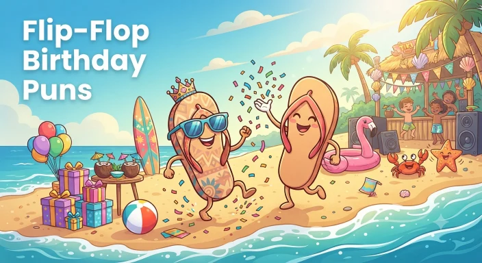 Flip-Flop Birthday Puns            