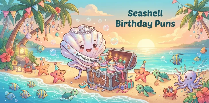 Seashell Birthday Puns         