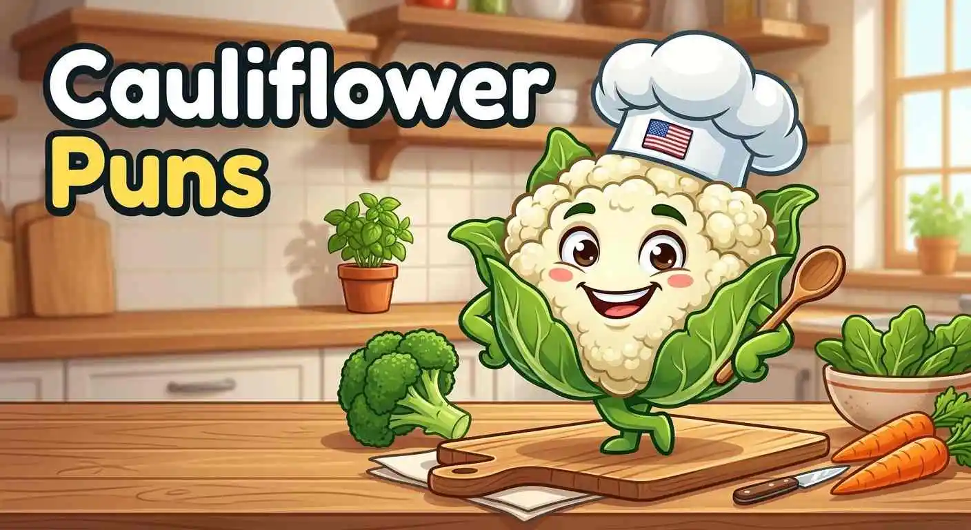 Funny cauliflower with vegetables