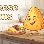 Funny cheese character posing playfully