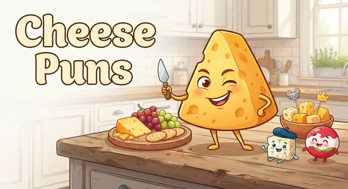Funny cheese character posing playfully