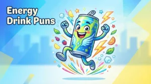 Funny energy drink character