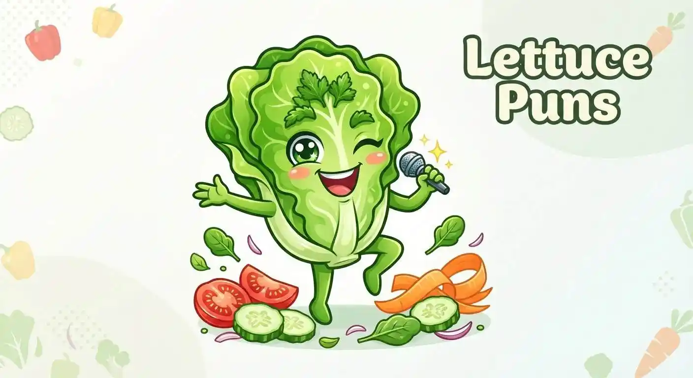 Funny lettuce character posing