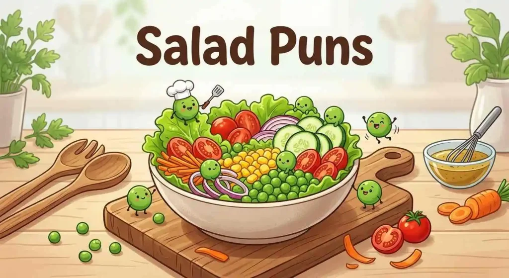 Funny peas in colorful salad