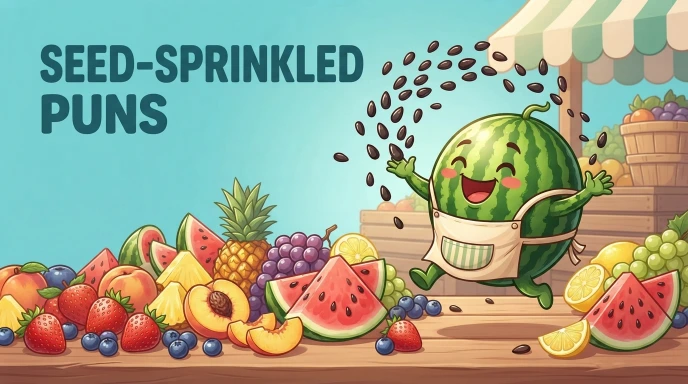 Seed-Sprinkled Fruit Puns