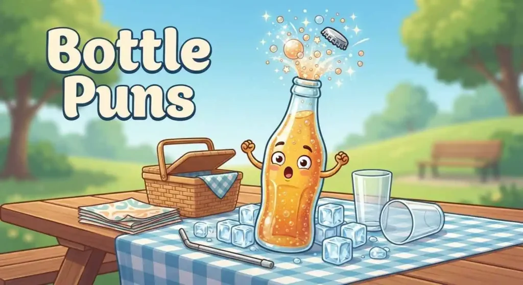 soda bottle with fizzy bubbles