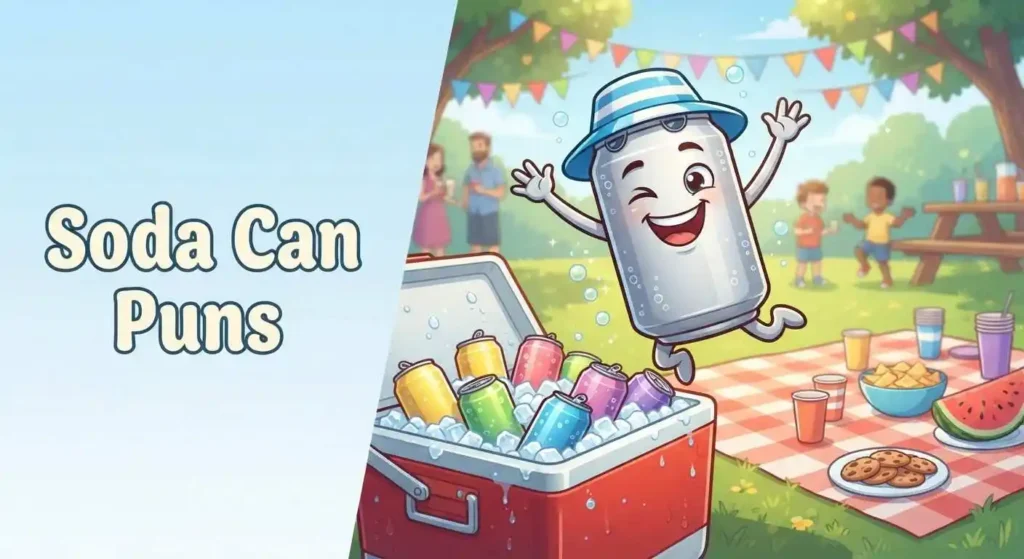 Playful soda can