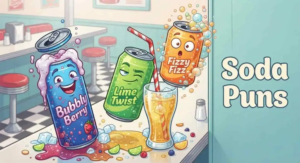 Funny soda cans fizzing