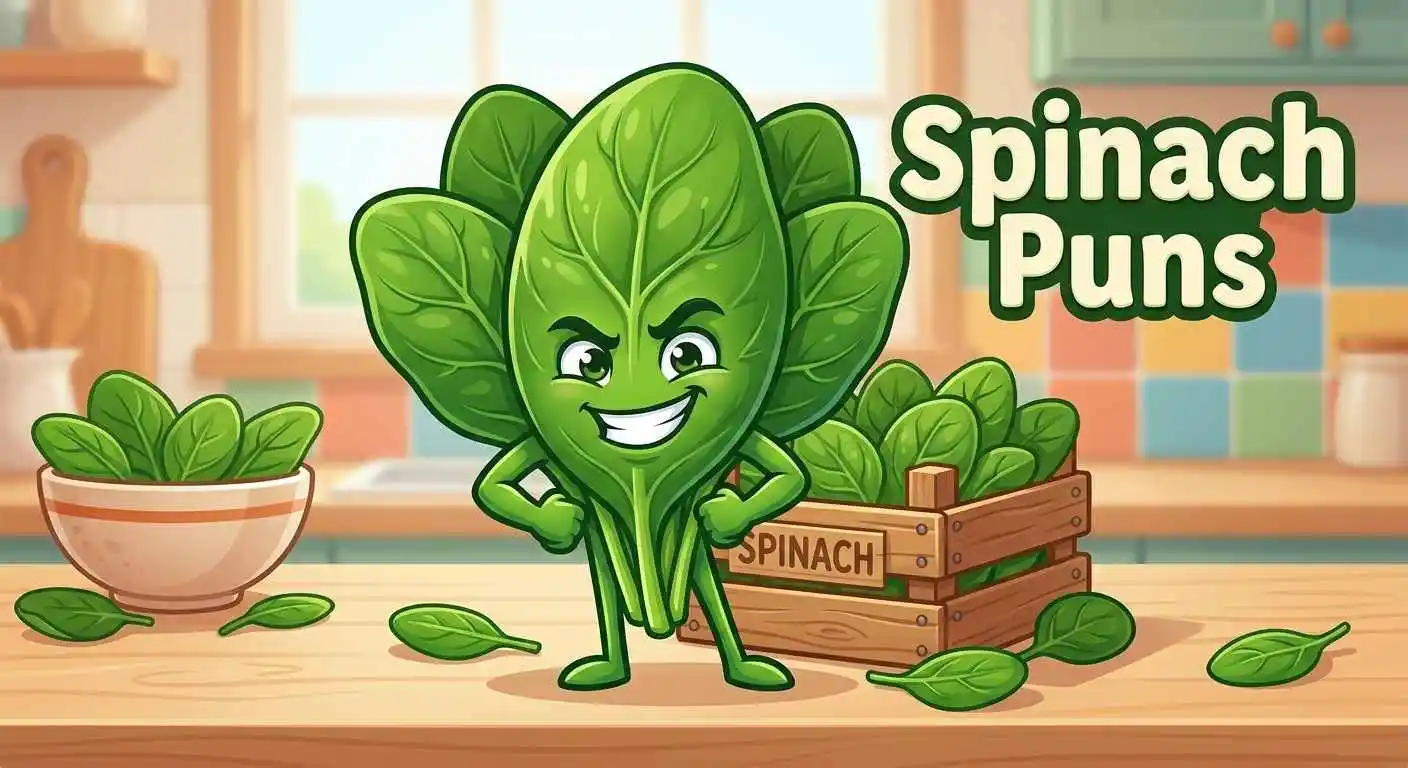Funny spinach with leaves